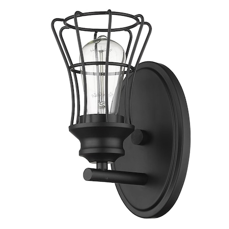 Estallar 9.75 x 5 x 6.25 in. Piers 1-Light Matte Black Sconce ES3097179